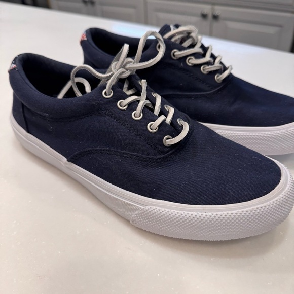Sperry Top-Sider Striper Ii Cvo Americana Men's Sneakers Navy Blue Canvas Sz 7.5 - Picture 3 of 9